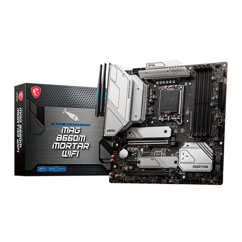 Placa Mae Msi MAG B660M MORTAR WIFI, DDR5, Socket LGA1700, M-ATX, Chipset Intel B660, MAG B660M MORTAR WIFI