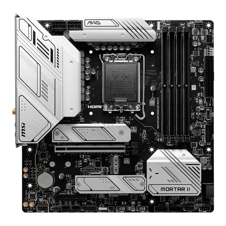 Placa Mae MSI MAG B760M Mortar Wifi II, DDR5, LGA 1700, M-ATX, Chipset Intel B760, MAG-B760M-MORTAR-WIFI-II