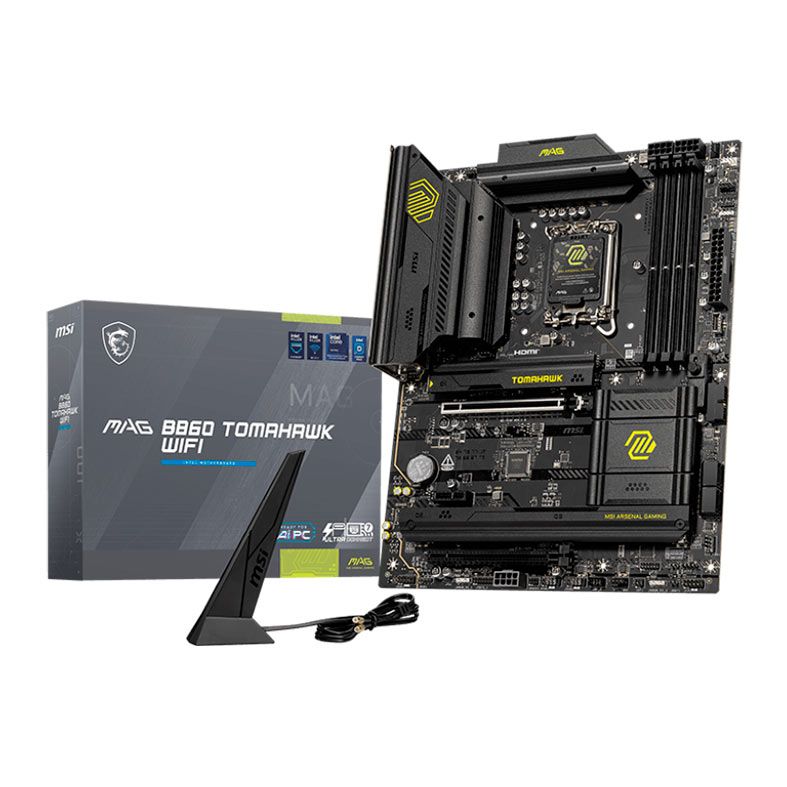 Placa Mae MSI MAG B860 Tomahawk WiFi, DDR5, LGA1851, ATX, Chipset Intel B860, MAG-B860-TOMAHAWK-WIFI