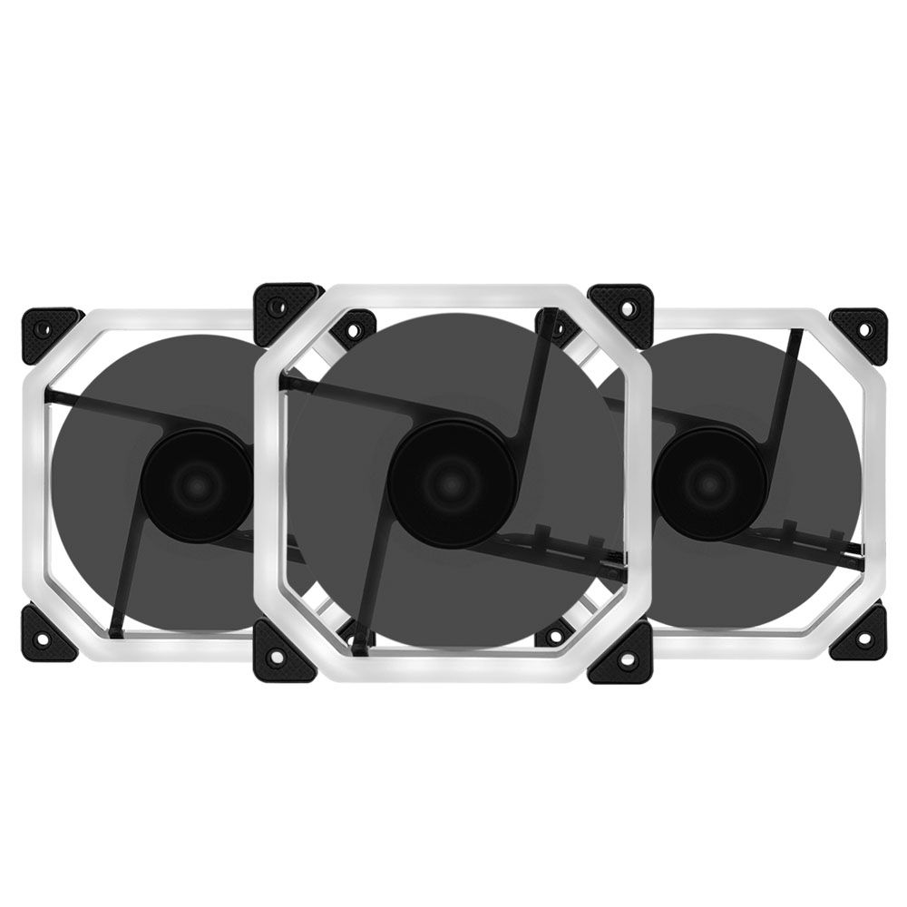 Kit Ventoinha Mancer 3X120mm Ventus Led Branco, KIT-03-VENTUS-BRANCO