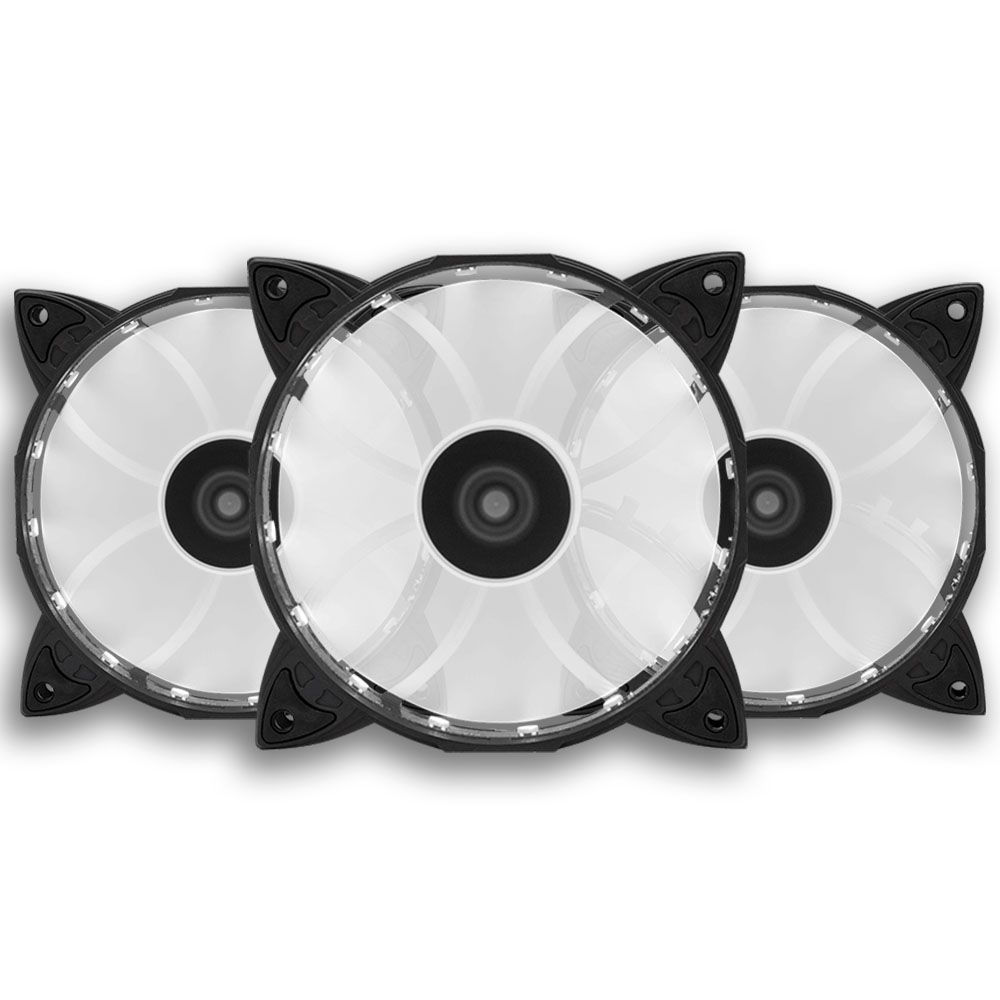 Kit Ventoinha Mancer 3X120mm Z100 Led Branco, KIT-03-Z100-BRANCO