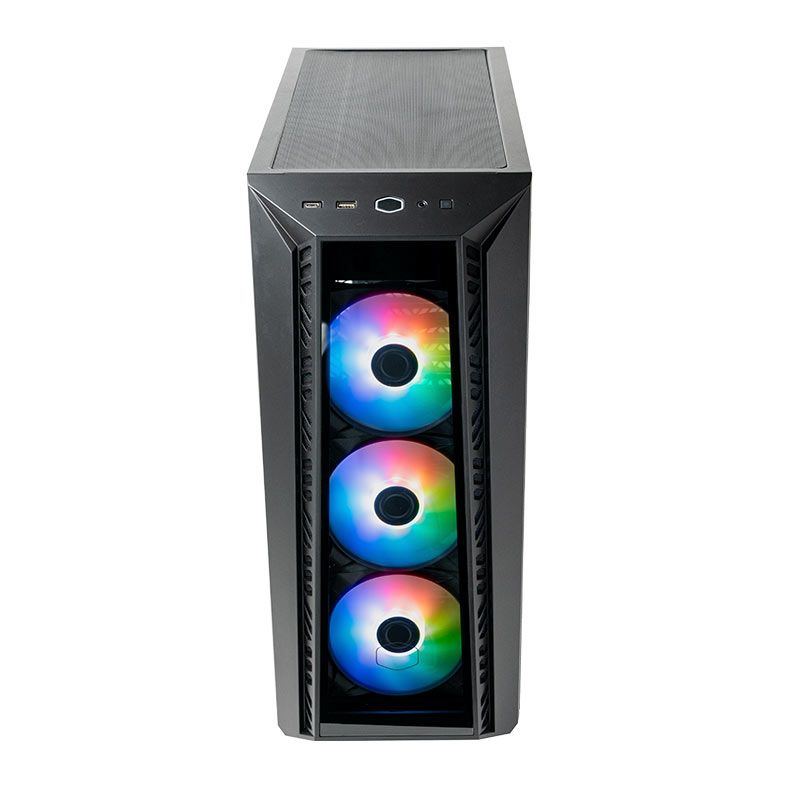 Gabinete Gamer Cooler Master Masterbox 520, ARGB, Lateral de Vidro, 4 Fans, Preto, MB520-KGNN-S01