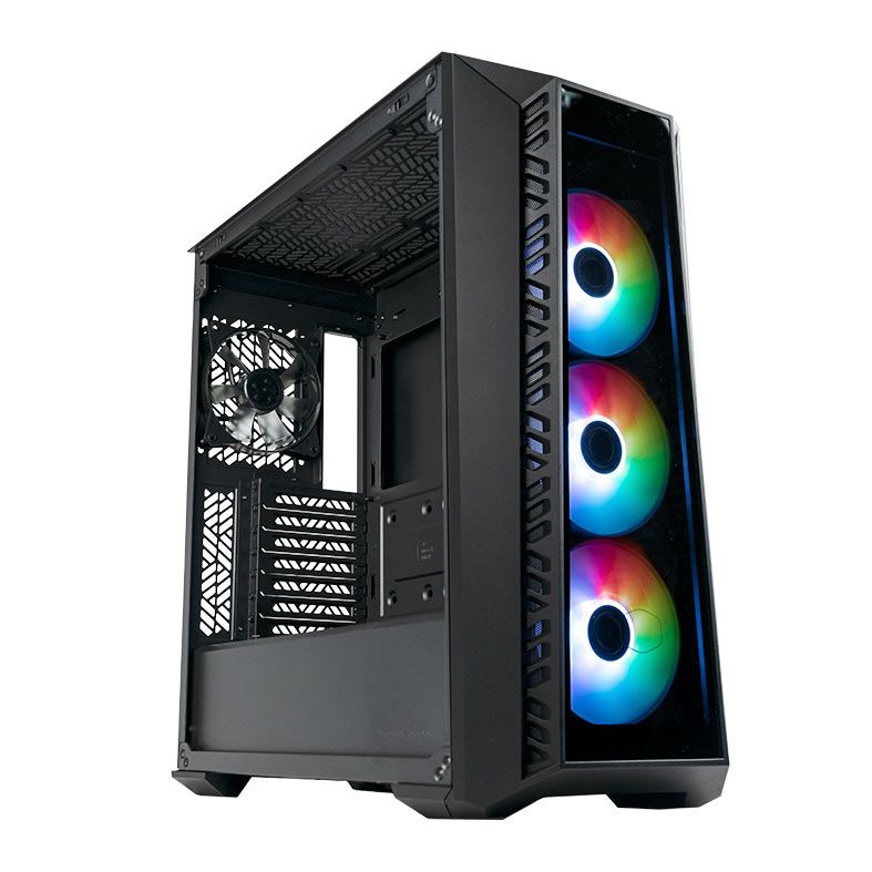Gabinete Gamer Cooler Master Masterbox 520, ARGB, Lateral de Vidro, 4 Fans, Preto, MB520-KGNN-S01