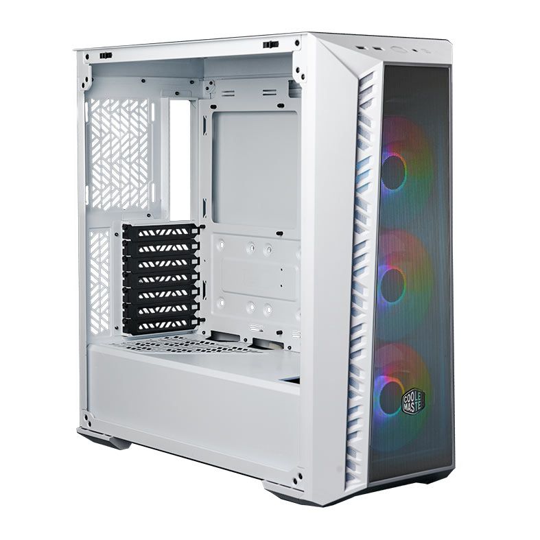 Gabinete Cooler Master Masterbox 520 Mesh, ARGB, Lateral de Vidro, 3 Fans, Branco, MB520-WGNN-S00