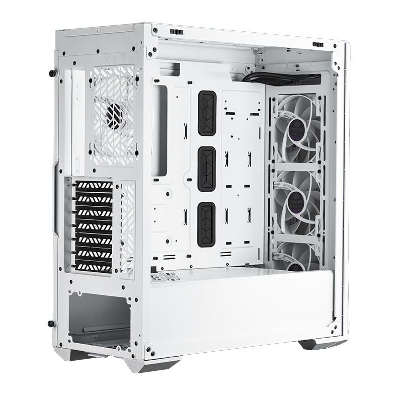 Gabinete Gamer Cooler Master Masterbox 520, ARGB, Lateral de Vidro, 4 Fans, Branco, MB520-WGNN-S01