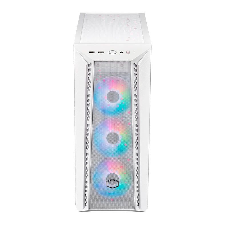 Gabinete Gamer Cooler Master Masterbox MB520 Sakura, Mid-Tower, Lateral de Vidro, Com 3 Fans, Branco, MB520-WGNN-S02