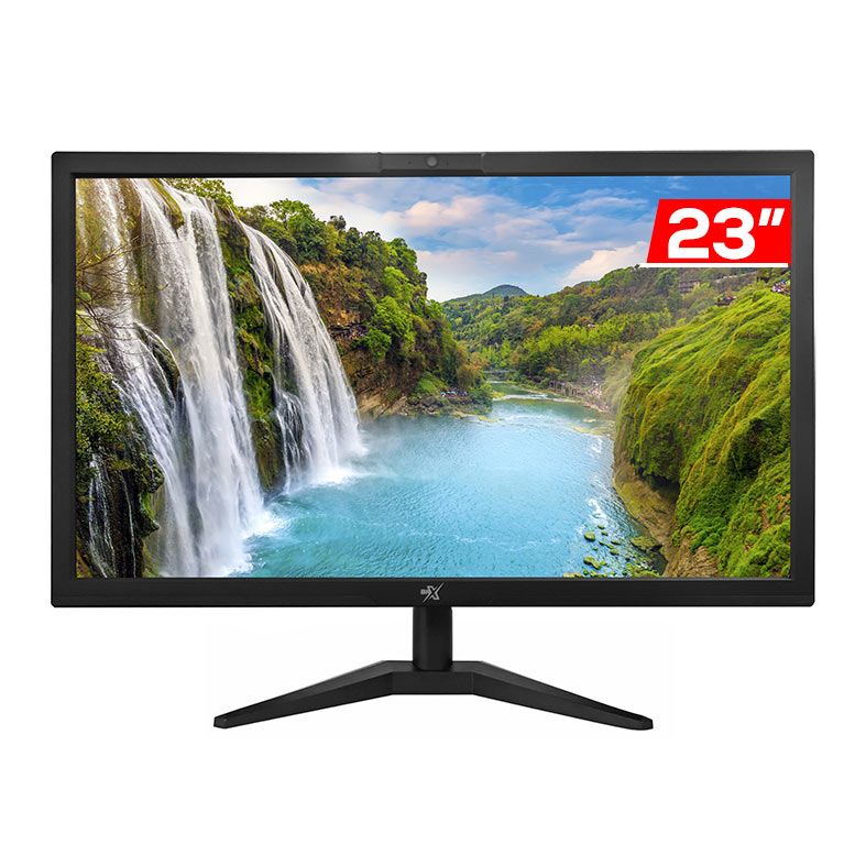 Monitor BRX 23, 23 Pol, FHD, Com Webcam, 75Hz, HDMI/VGA, Preto, MBRX23BKW