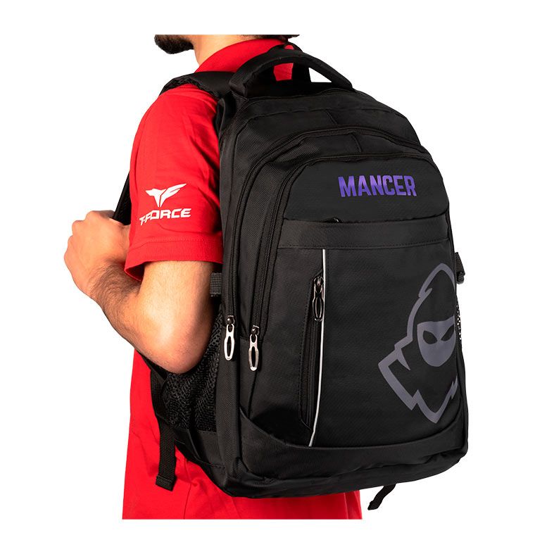 Mochila Mancer Belphegor, Preto e Roxo, MC-BELP-PP01