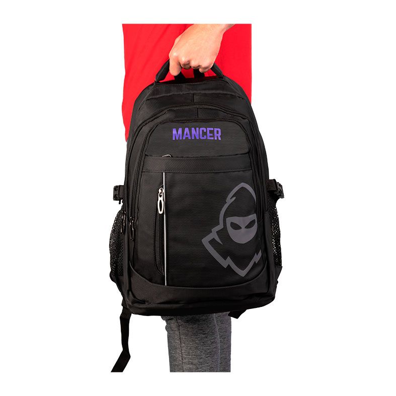 Mochila Mancer Belphegor, Preto e Roxo, MC-BELP-PP01