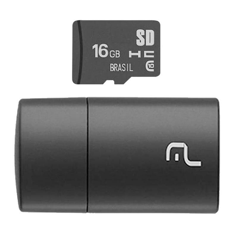 Cartao Micro SD Multi 16GB Com Leitor USB 2.0, MC162