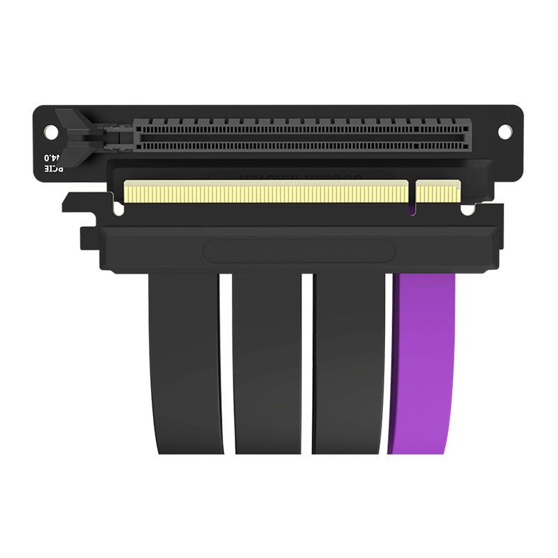 Cabo Riser Cooler Master, PCIe 4.0 x16, 300mm, Preto e Roxo, MCA-U000C-KPCI40-300