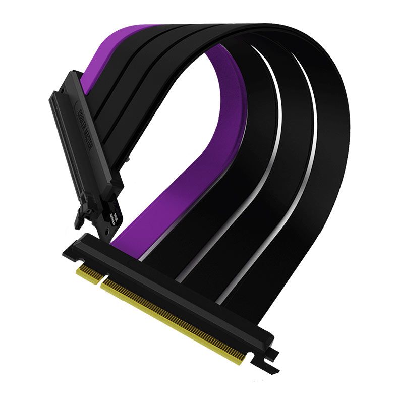 Cabo Riser Cooler Master, PCIe 4.0 x16, 300mm, Preto e Roxo, MCA-U000C-KPCI40-300