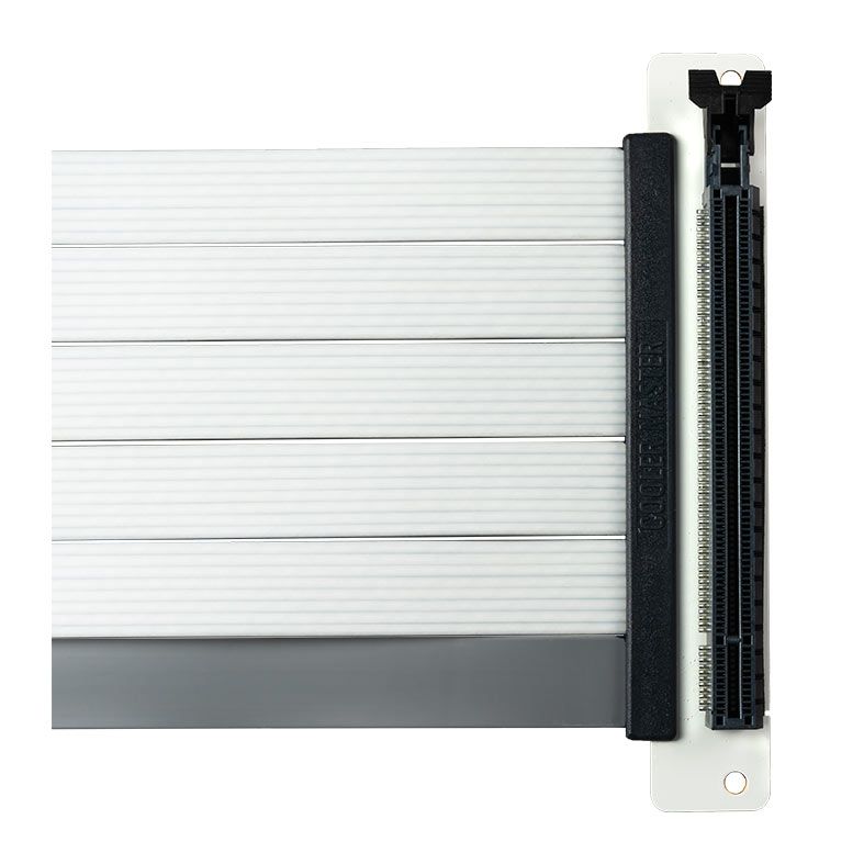 Cabo Riser Cooler Master V2, PCIe 4.0 x16, 300mm, Branco, MCA-U002R-WPCI40-300