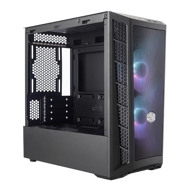 Gabinete Cooler Master Masterbox MB311L ARGB, Mini-Tower, Lateral de Vidro, Com 2 Fans, Preto, MCB-B311L-KGNN-S02