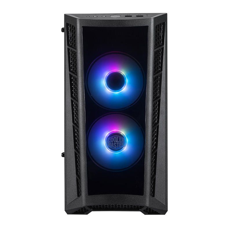 Gabinete Cooler Master Masterbox MB320L ARGB, Mini-Tower, Lateral de Vidro, Com 2 Fans, Preto, MCB-B320L-KGNN-S02