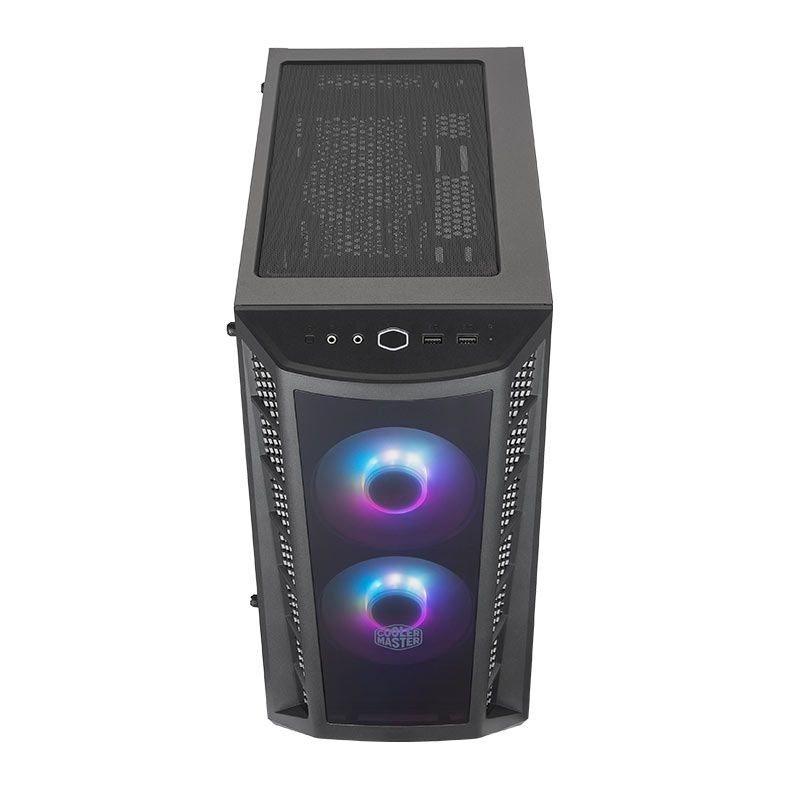 Gabinete Cooler Master Masterbox MB320L ARGB, Mini-Tower, Lateral de Vidro, Com 2 Fans, Preto, MCB-B320L-KGNN-S02