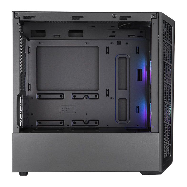 Gabinete Cooler Master Masterbox MB320L ARGB, Mini-Tower, Lateral de Vidro, Com 2 Fans, Preto, MCB-B320L-KGNN-S02