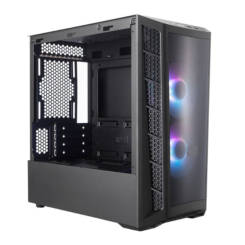 Gabinete Cooler Master Masterbox MB320L ARGB, Mini-Tower, Lateral de Vidro, Com 2 Fans, Preto, MCB-B320L-KGNN-S02