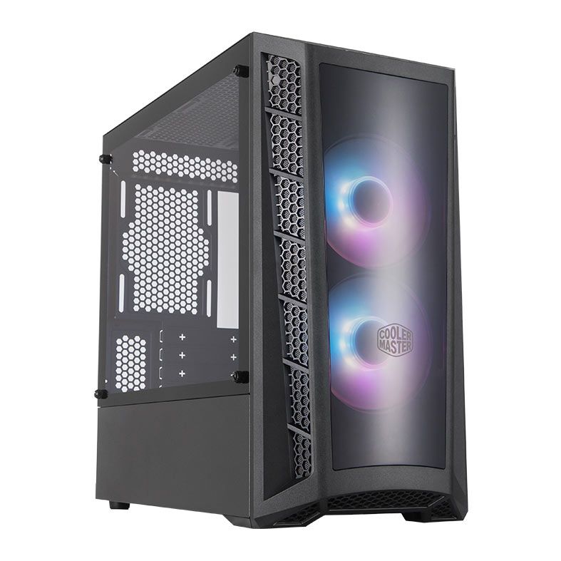 Gabinete Cooler Master Masterbox MB320L ARGB, Mini-Tower, Lateral de Vidro, Com 2 Fans, Preto, MCB-B320L-KGNN-S02