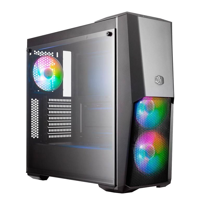 Gabinete Cooler Master Masterbox MB500 ARGB Lateral Vidro Preto, MCB-B500D-KGNN-S01