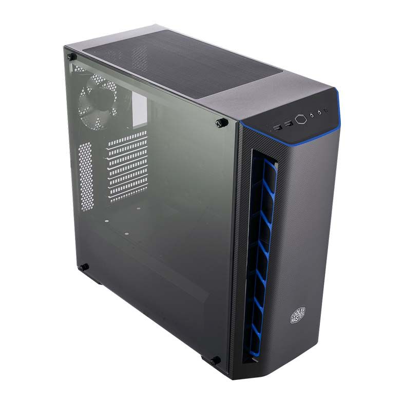 Gabinete Cooler Master Masterbox MB510L Lateral Acrilico Preto/Azul, MCB-B510L-KANN-S03