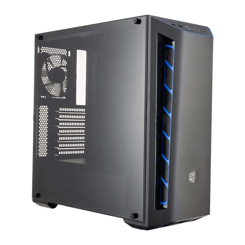 Gabinete Cooler Master Masterbox MB510L Lateral Acrilico Preto/Azul, MCB-B510L-KANN-S03