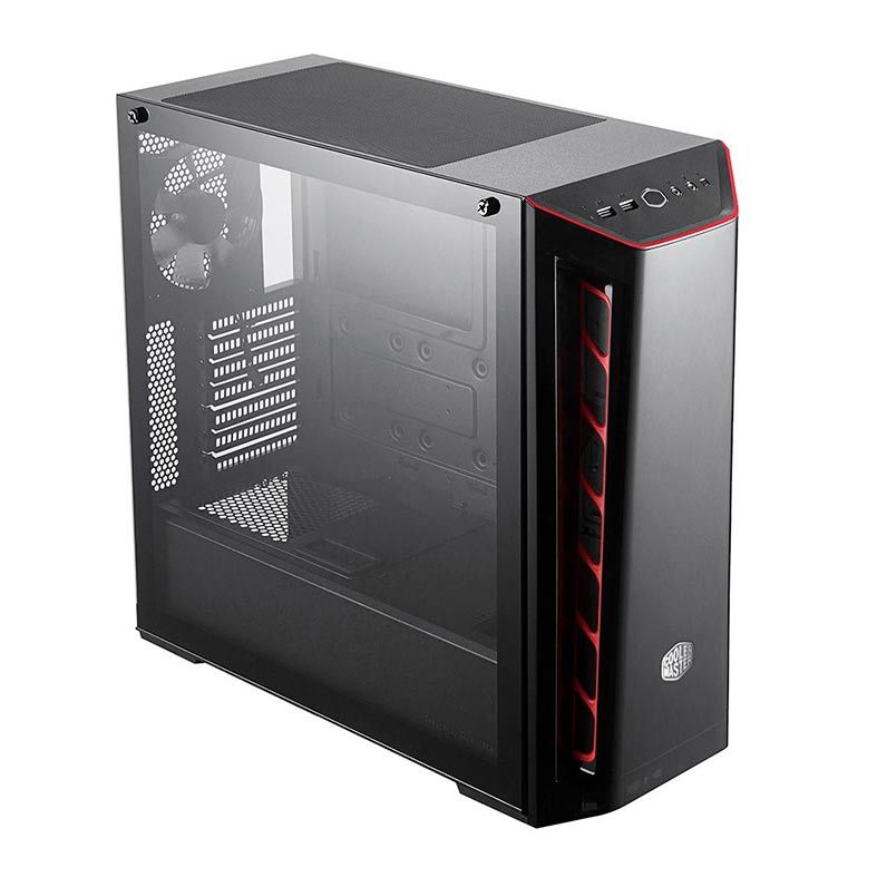 Gabinete Cooler Master Masterbox MB520 TG Lateral Vidro Preto/Vermelho, MCB-B520-KGNN-S00