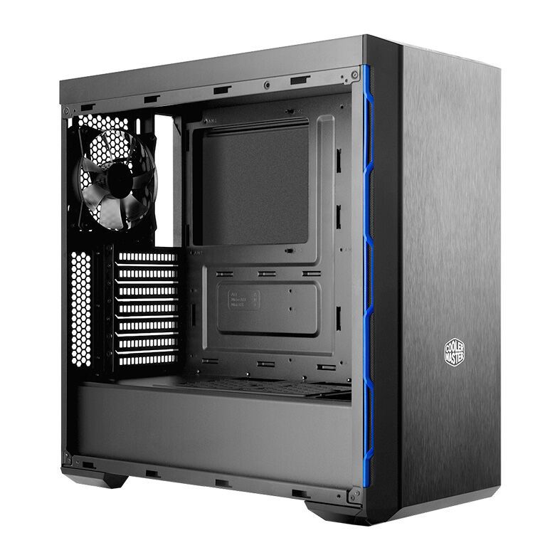 Gabinete Cooler Master Masterbox MB600L Lateral Acrilico Preto/Azul, MCB-B600L-KA5N-S01