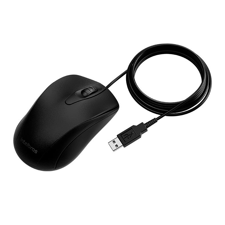 Mouse Office Intelbras MCI10, 1000DPI, USB, Preto, MCI10