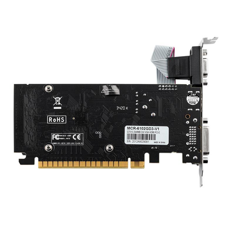 Placa de Vídeo Mancer GeForce GT610 2GB GDDR3 64Bit, MCR-6102GD3-V1