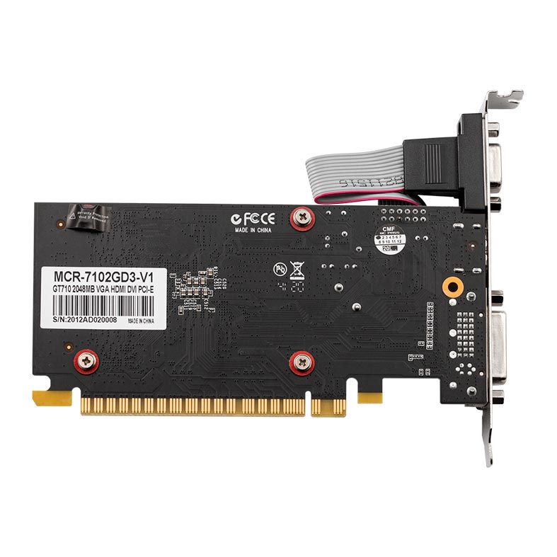 Placa de Vídeo Mancer GeForce GT 710 2GB GDDR3 64Bit, MCR-7102GD3-V1