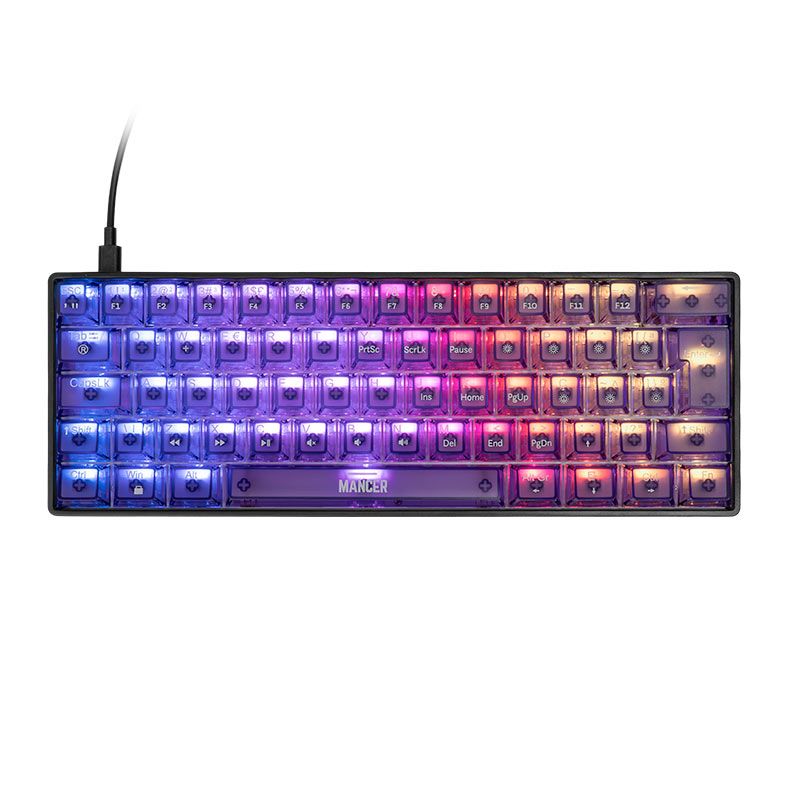 OPENBOX Teclado Magnetico Mancer Amethyst, ARGB, Preto e Roxo, MCR