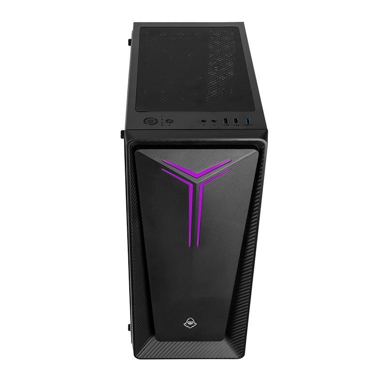 Gabinete Gamer Mancer Crusader, Mid-Tower, Lateral de Vidro, Com 1 Fan, Preto, MCR-CSD-BK01
