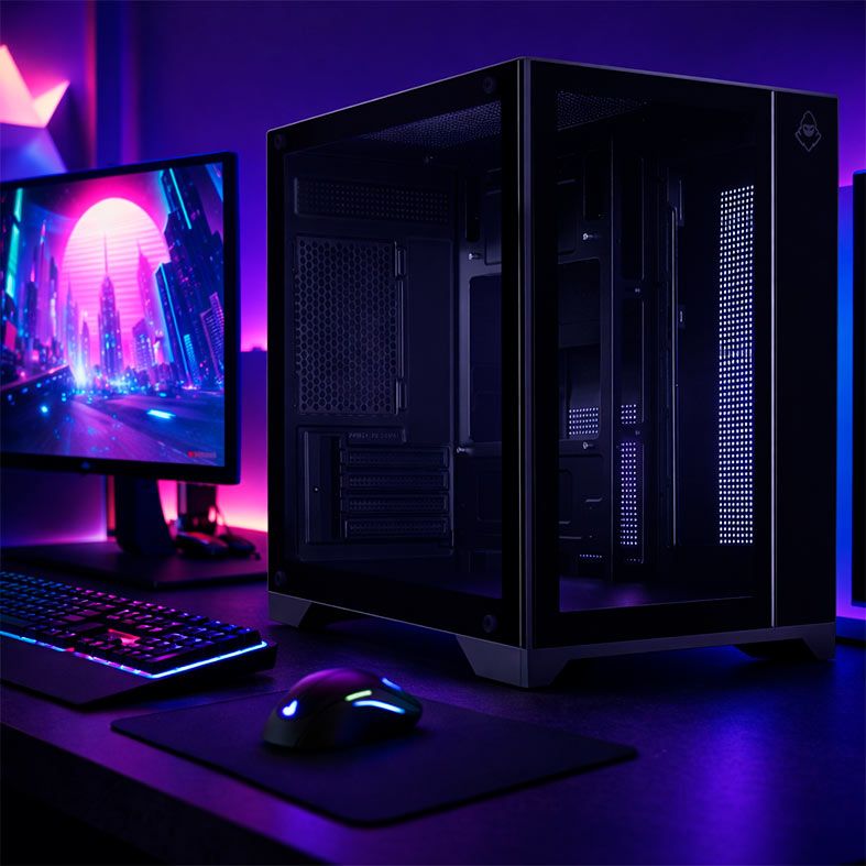 Gabinete Gamer Mancer CV100, Mid-Tower, Lateral De Vidro, Preto, MCR-CV100-BK