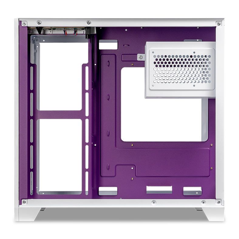Gabinete Gamer Mancer CV300 Purple Edition, Mid-Tower, Lateral de Vidro, Branco e Roxo, MCR-CV300-PEWH
