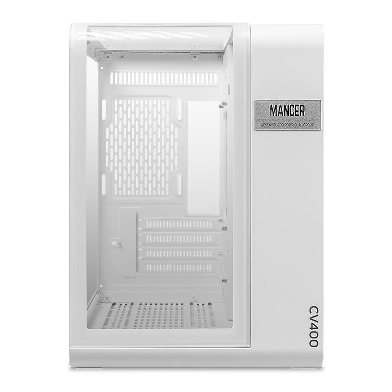 Gabinete Gamer Mancer CV400, Mid-Tower, Lateral de Vidro Branco, MCR-CV400-WH