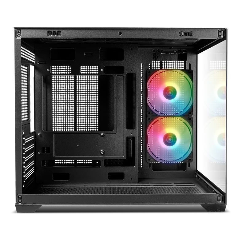 Gabinete Gamer Mancer CV450, RGB, Mini-Tower, Lateral de Vidro, Com 2 Fans, Preto, MCR-CV4502F-BK
