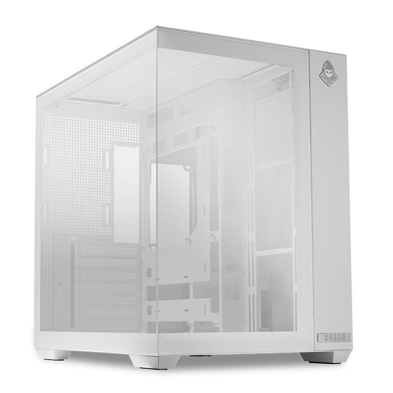 Gabinete Gamer Mancer CV500, Mid Tower, Lateral De Vidro, Branco, MCR-CV500-WH