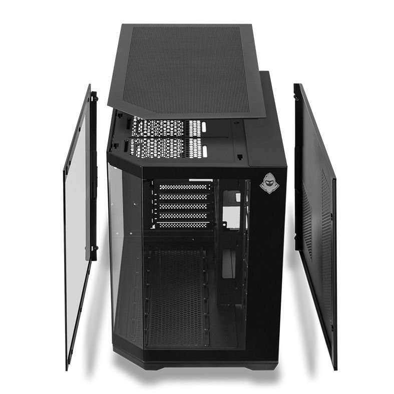 Gabinete Gamer Mancer CV700L, Mid Tower, Lateral De Vidro, 3 Fans ARGB, Preto, MCR-CV700L-BK3F