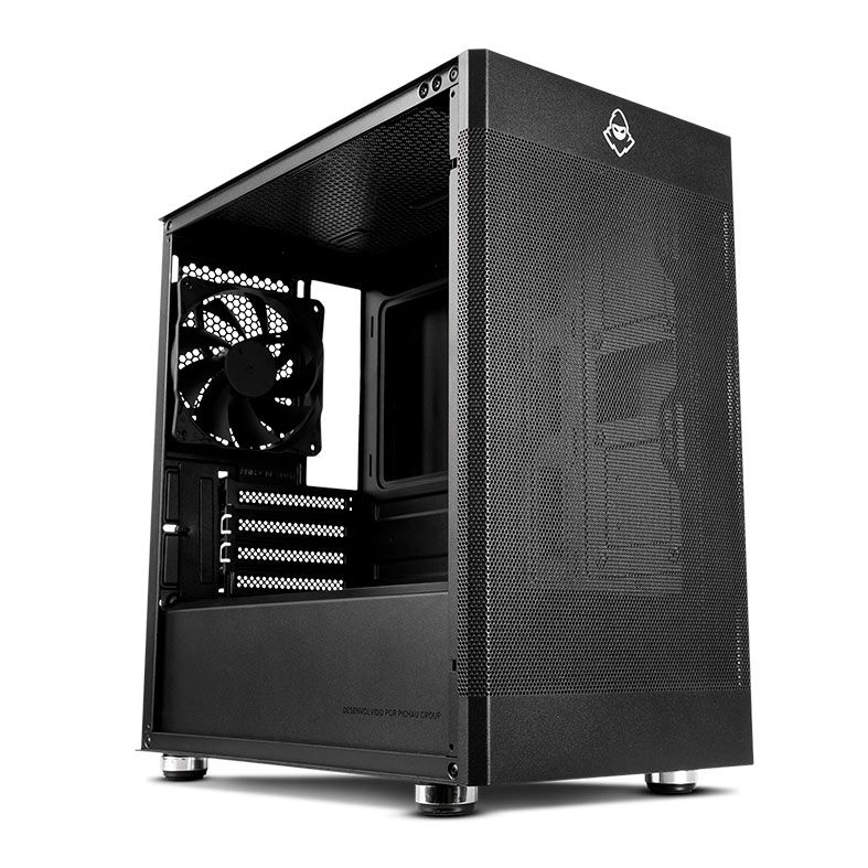 Gabinete Gamer Mancer Goblin, Lateral de Vidro, Com 1 Fan, Preto, MCR-GBN-BK01