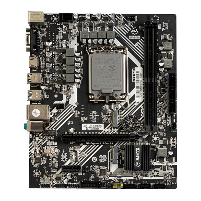 Placa Mae Mancer H610M-DAWT, DDR4, Socket LGA1700, M-ATX, Chipset Intel H610, MCR-H610M-DAWT