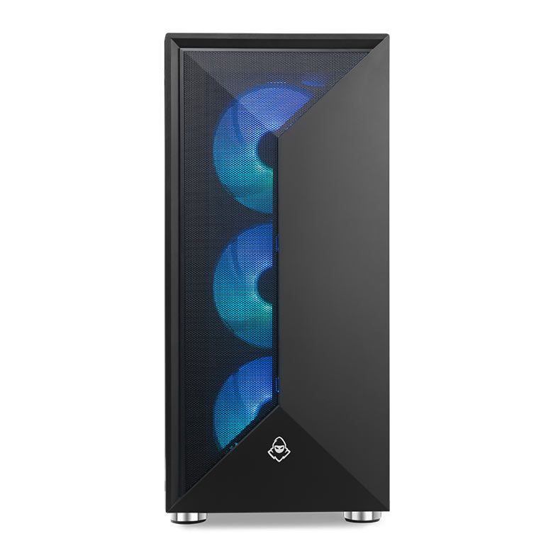 Gabinete Gamer Mancer Hylian Lateral De Vidro Preto, MCR-HLN-BL01