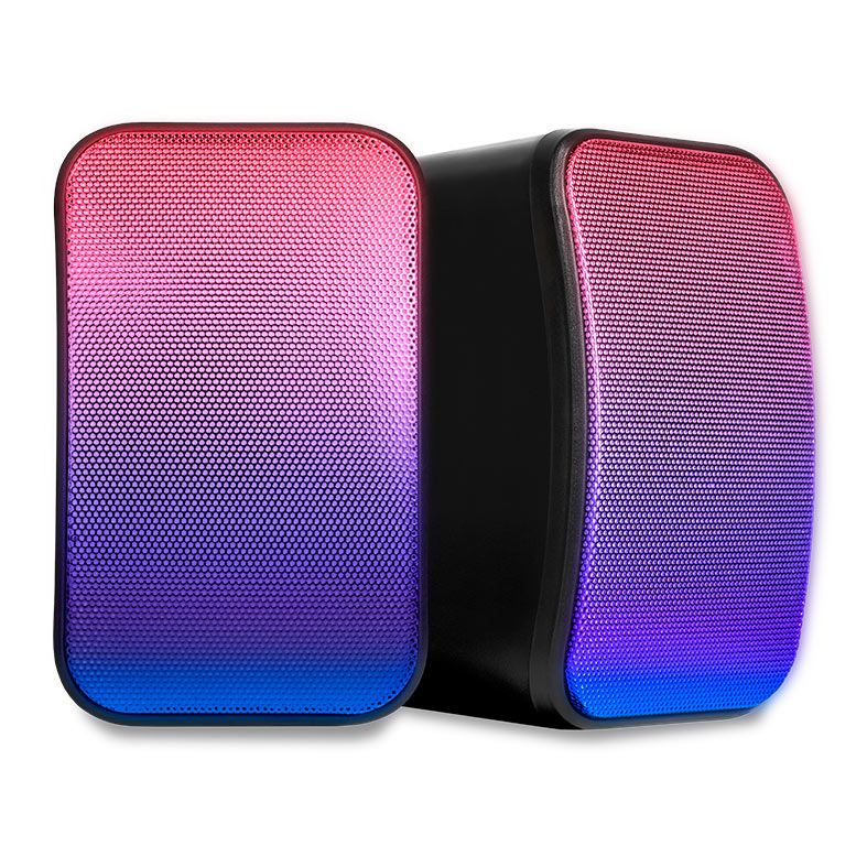 Caixa de Som Mancer Helm 3, RGB, 2x3W RMS, Preto, MCR-HMT-RGB03
