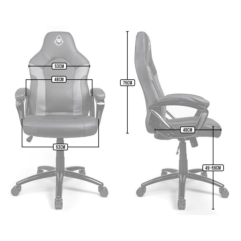 Cadeira Gamer Mancer Harpy SE, Preto e Cinza, MCR-HRPSE-GRAY