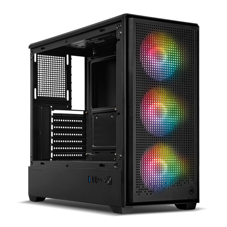 Gabinete Gamer Mancer Mugen, Full-Tower, Lateral de Vidro, Preto, MCR-MGN-BK