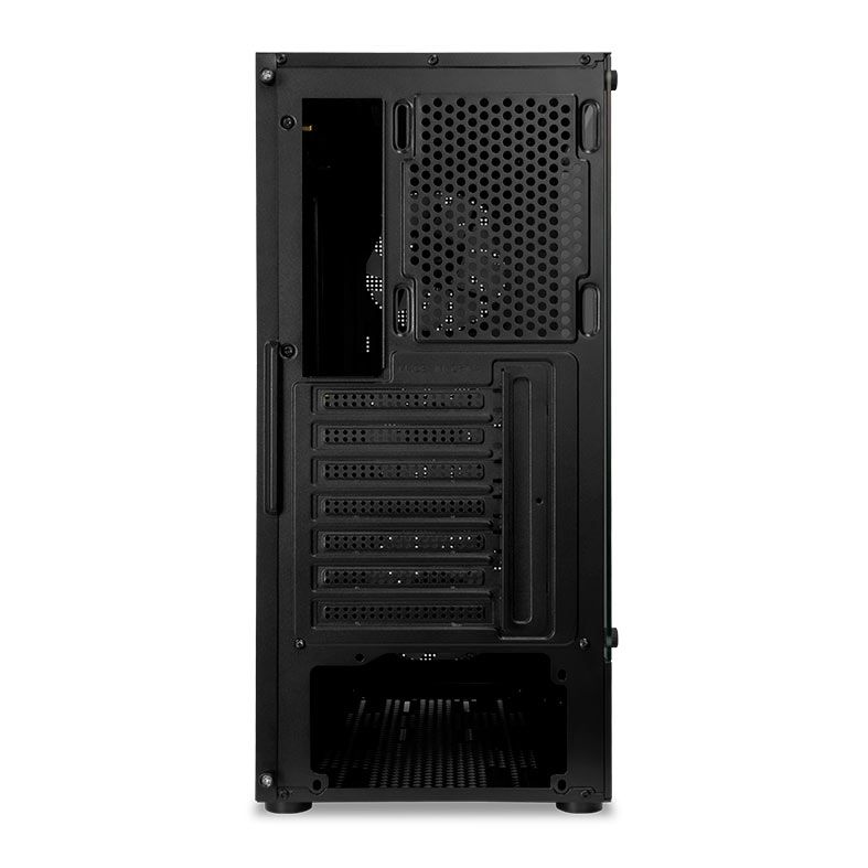 Gabinete Gamer Mancer Narok V2, Rainbow, Mid-Tower, Lateral de Vidro, Com 3 Fans, Preto, MCR-NRK-V2