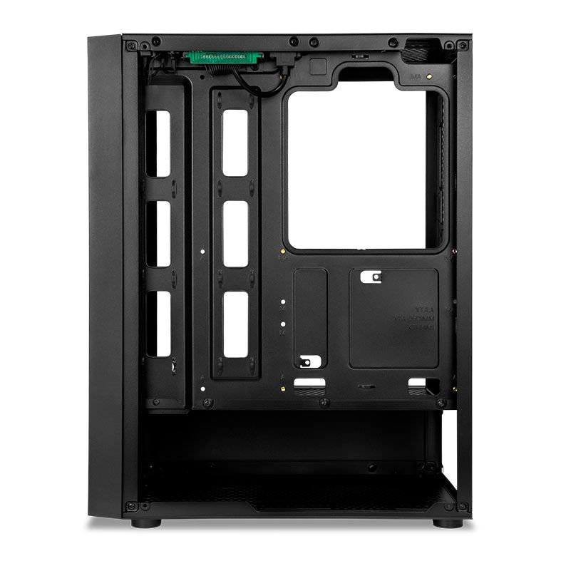 Gabinete Gamer Mancer Narok V2, Rainbow, Mid-Tower, Lateral de Vidro, Com 3 Fans, Preto, MCR-NRK-V2