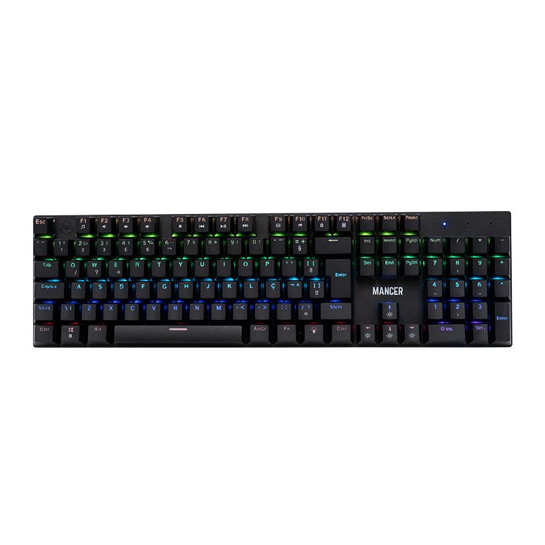 Teclado Mecanico Gamer Mancer Onyx MK2, RGB, ABNT2, Switch Huano Vermelho, Preto, MCR-ONM2-RGB01RD