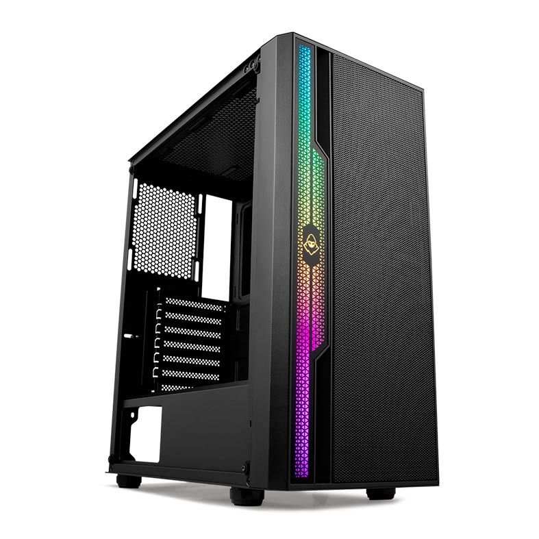 Gabinete Gamer Mancer Ranger RGB Lateral De Vidro Preto, MCR-RGR01-RGB