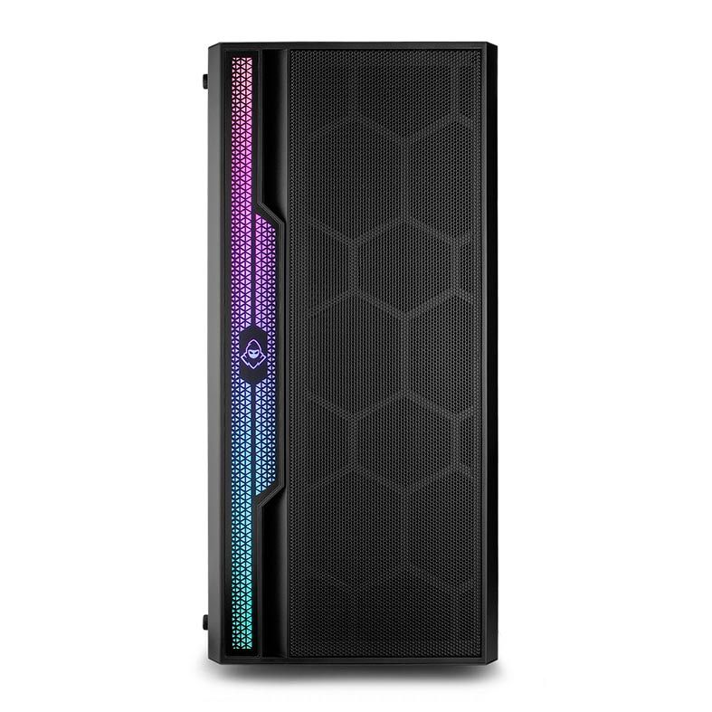 Gabinete Gamer Mancer Ranger RGB Lateral De Vidro Preto, MCR-RGR01-RGB